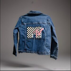 MTV Kids Jean Jacket with Pink Logo
